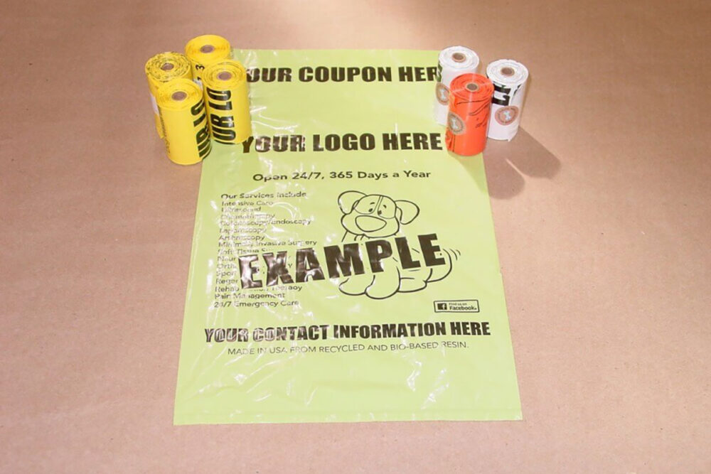 Removable Coupon Small Roll Dog Waste Bags